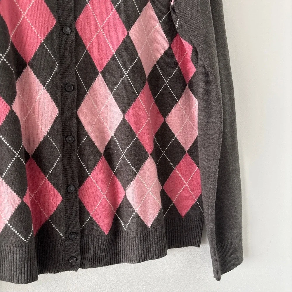 Croft & Barrow Argyle Cardigan Sweater - Picture 4 of 5